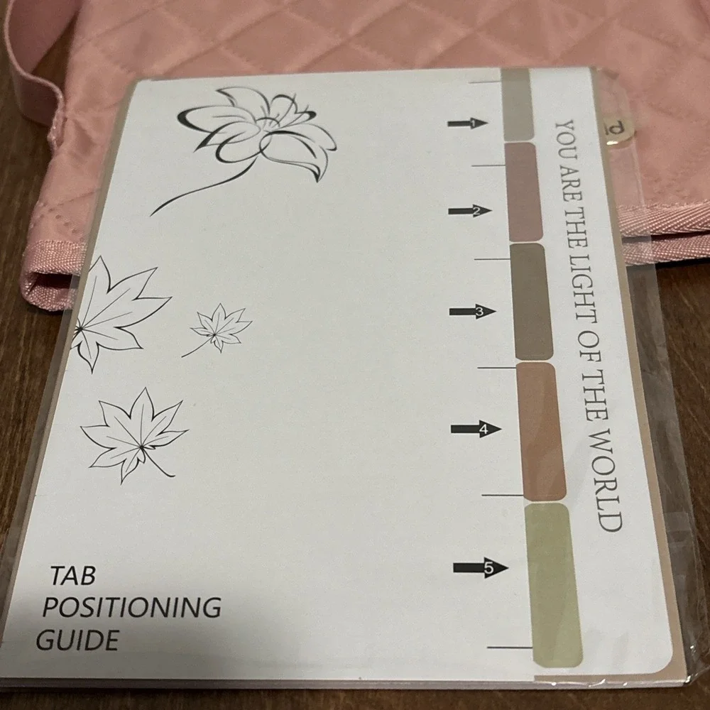 Pink‎ Bible Cover Bellahold Model BH05 Quilted Tabs Handle Ribbon Book Mark New